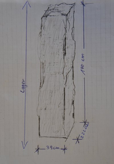 Skizze Stele Gedenkstein Naturstein  